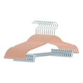 thumbnail image 1 of Unique Bargains Non-Slip Flocked Hangers with Pinch Clips 10 Packs Pink, 1 of 6