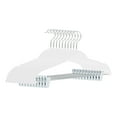 thumbnail image 1 of Unique Bargains Non-Slip Flocked Hangers with Pinch Clips 10 Packs White, 1 of 6