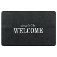 thumbnail image 1 of Unique Bargains Non-Slip Indoor Outdoor Mats Rubber Backing for Front Door Garage Floor Welcome Gray 18"x28", 1 of 7