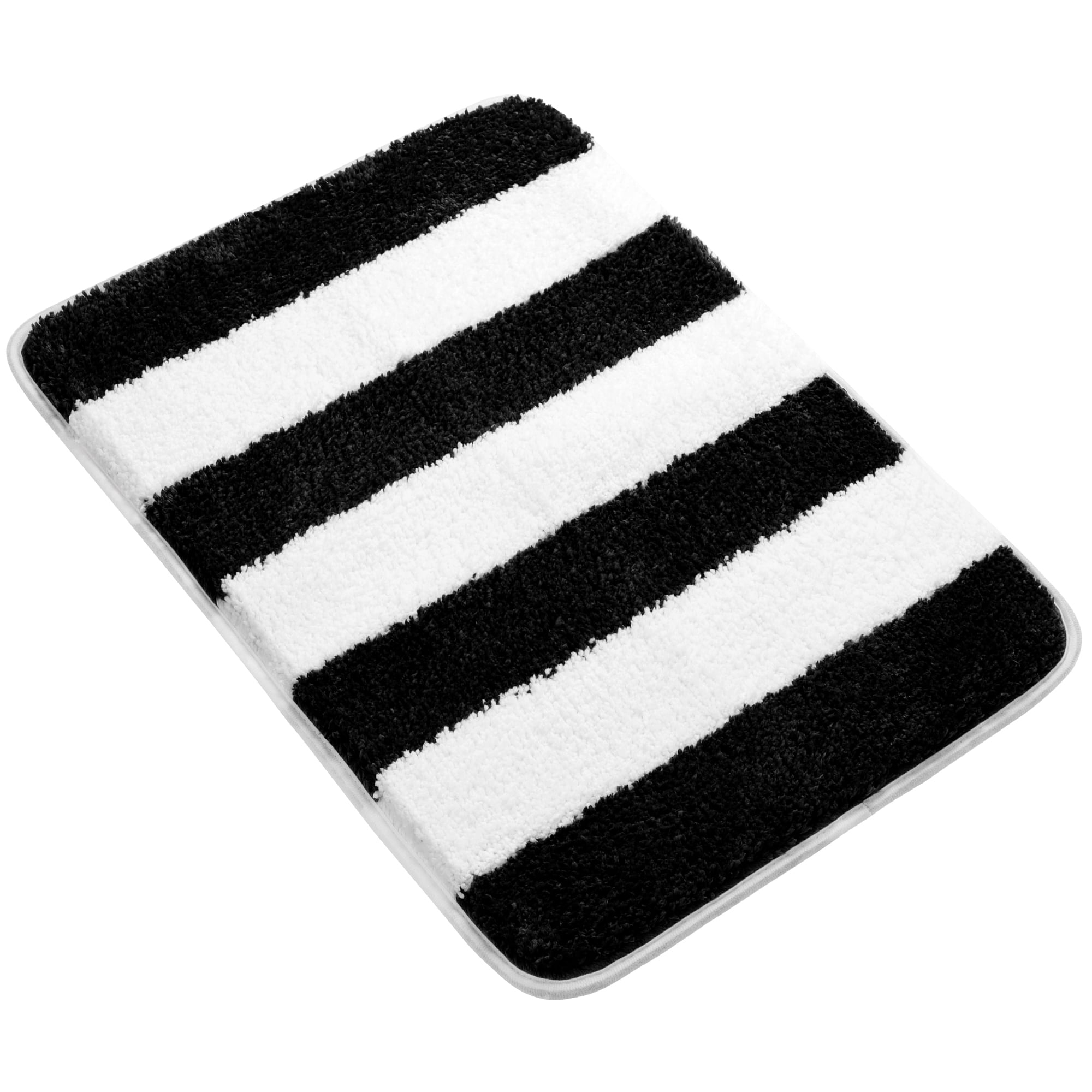 Striped Bath Rug White/Black - Opalhouse™