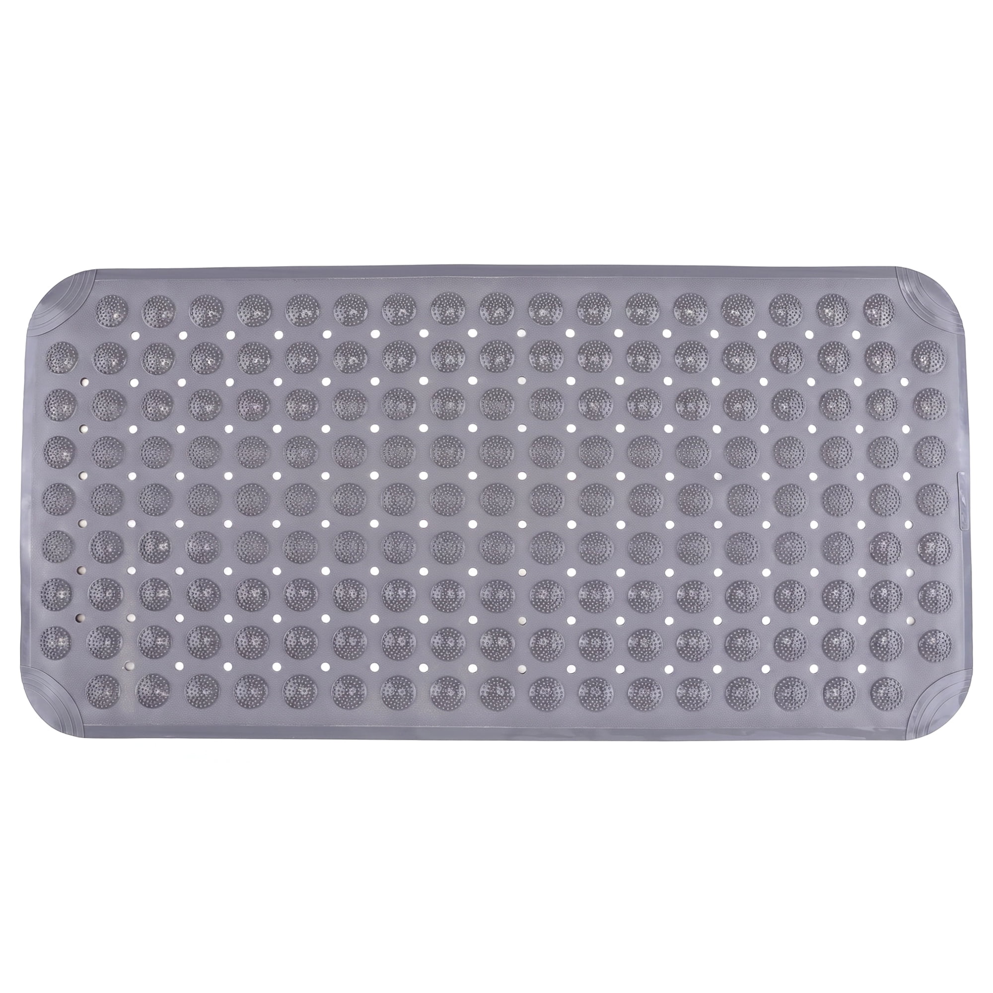 Unique Bargains Non Slip Quick Dry Machine Washable Bath Tub Mat Grey 28" x 14"