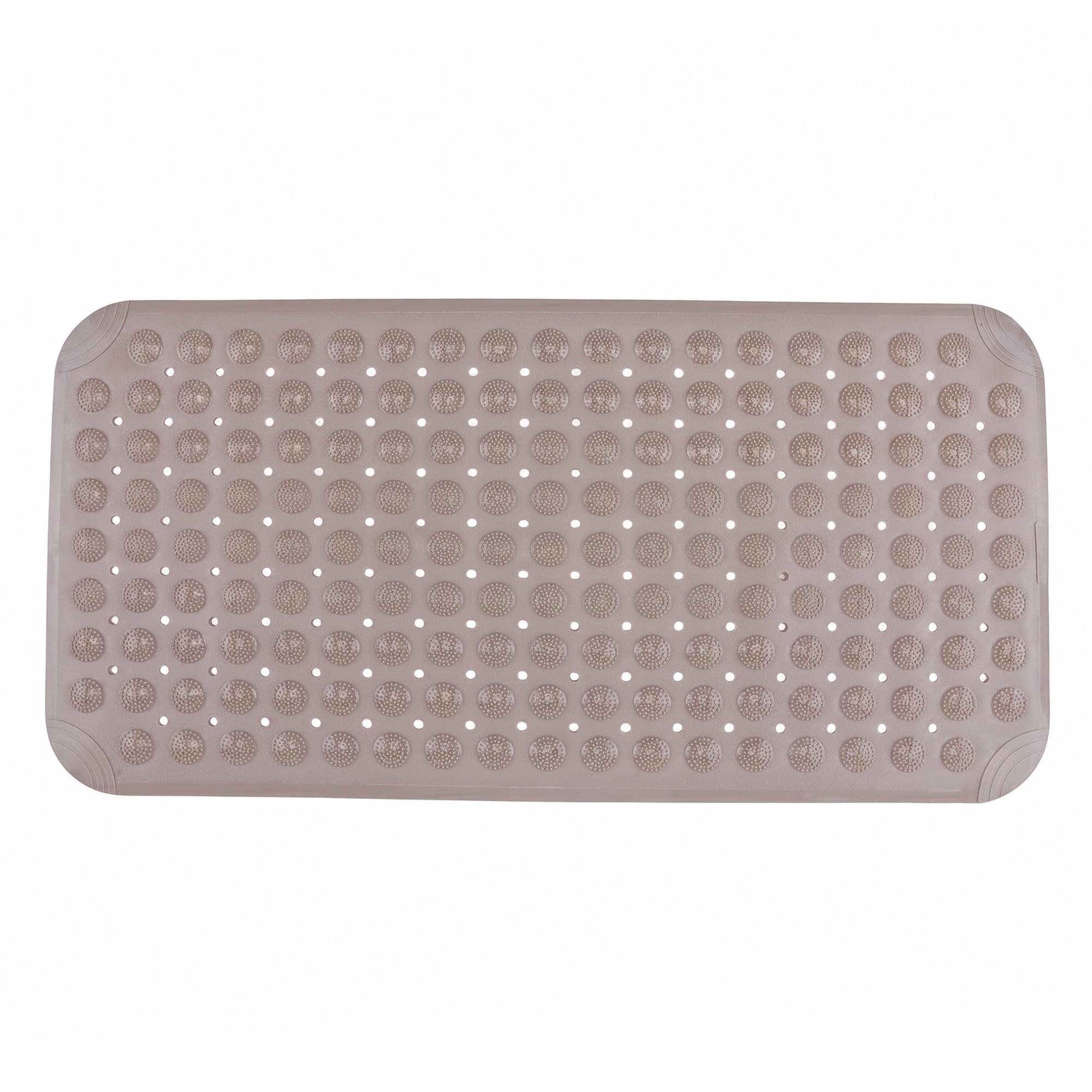Unique Bargains Non Slip Quick Dry Machine Washable Bath Tub Mat Khaki 28" x 14"