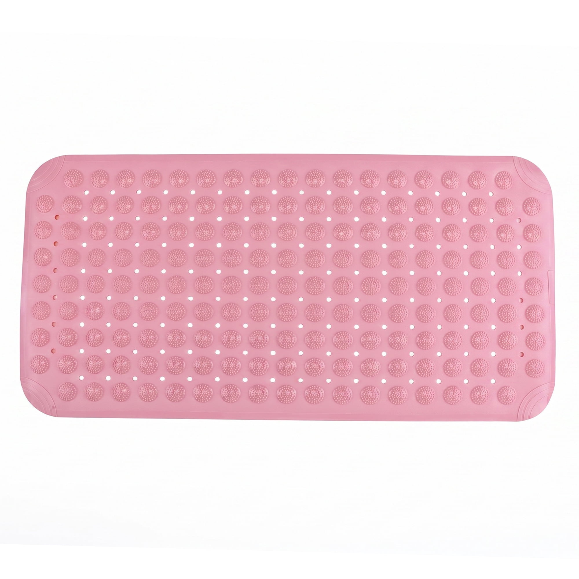 Unique Bargains Non Slip Quick Dry Machine Washable Bath Tub Mat Pink 28" x 14"