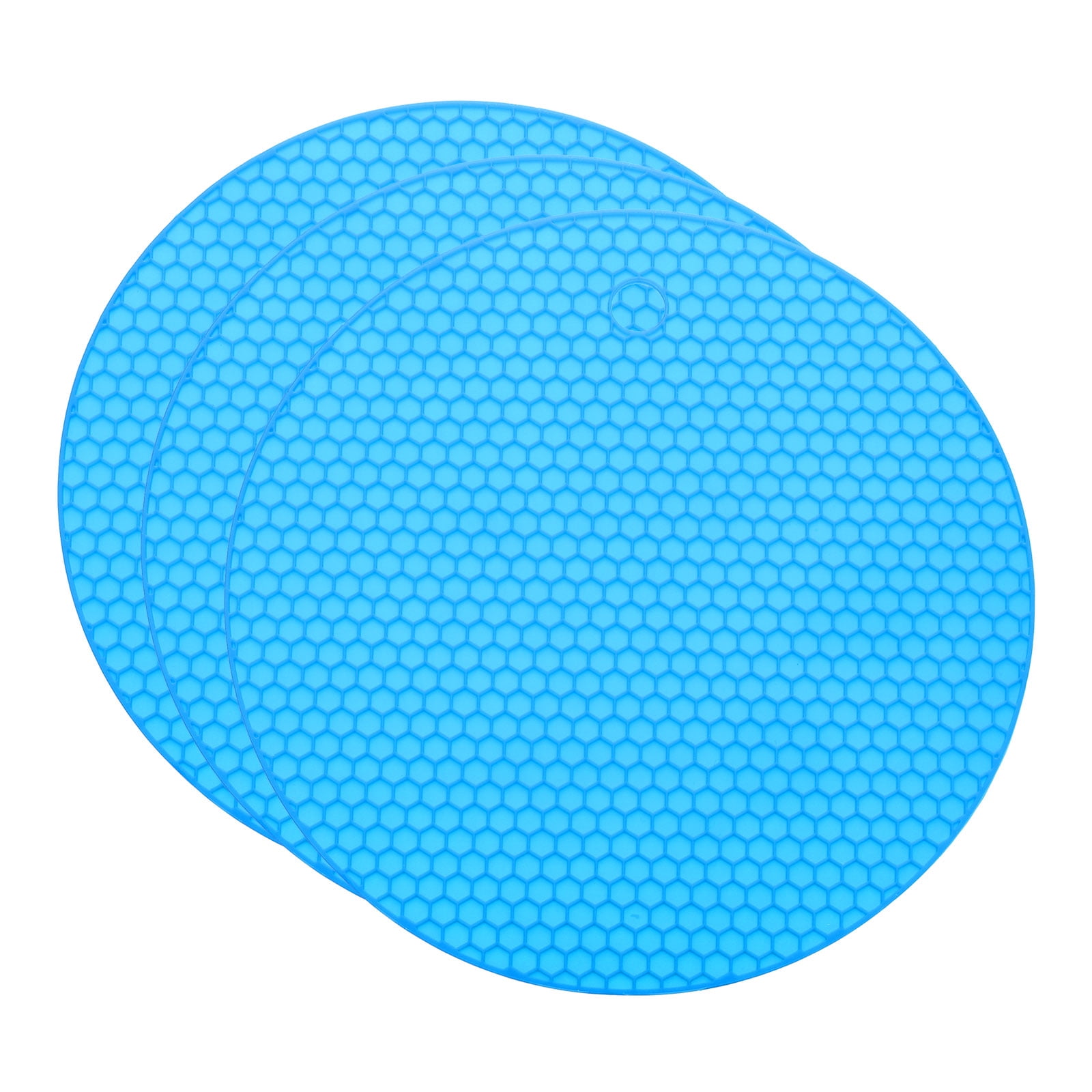Unique Bargains Non-Slip Silicone Jar Opener Pads Texture Can Opener Blue