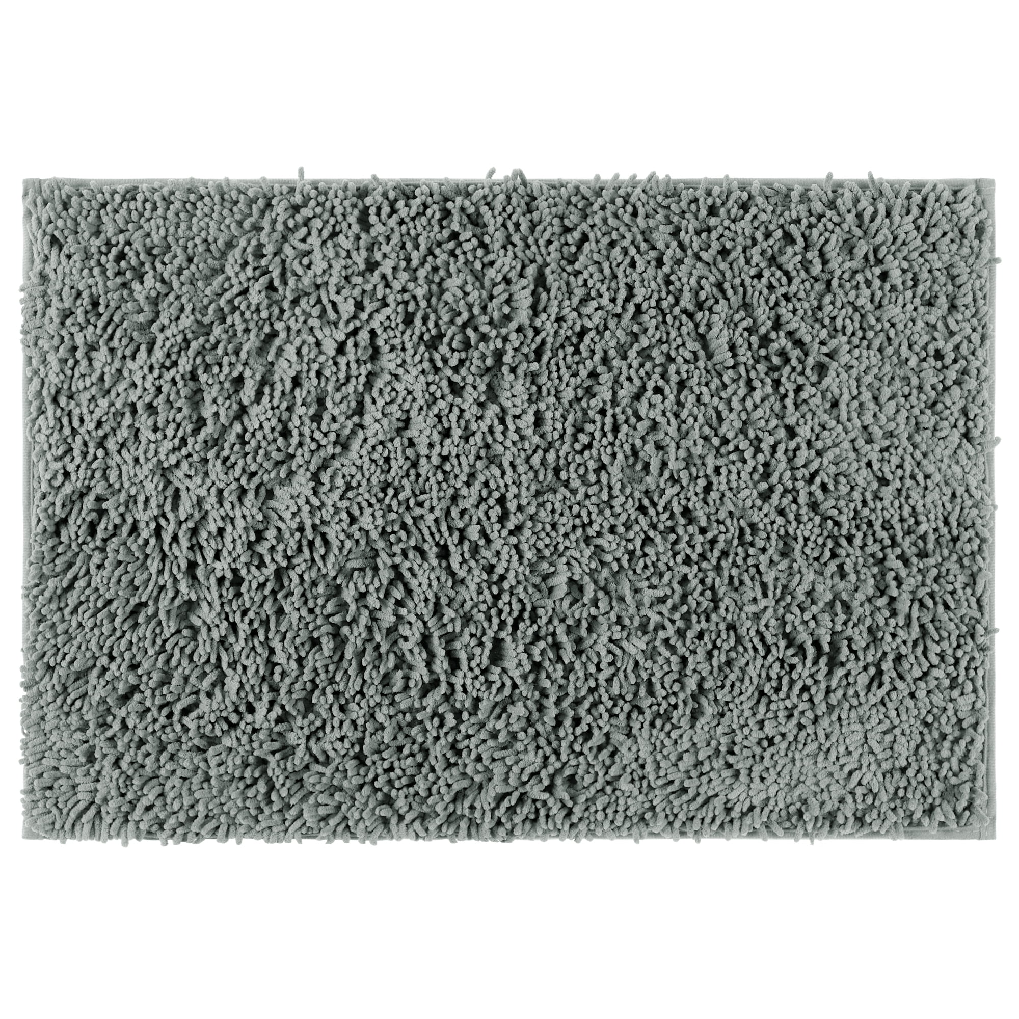 Unique Bargains Non-Slip Soft Fluffy Shag Washable Plush Bath Rugs for Bedroom Grey-1 16"x24"