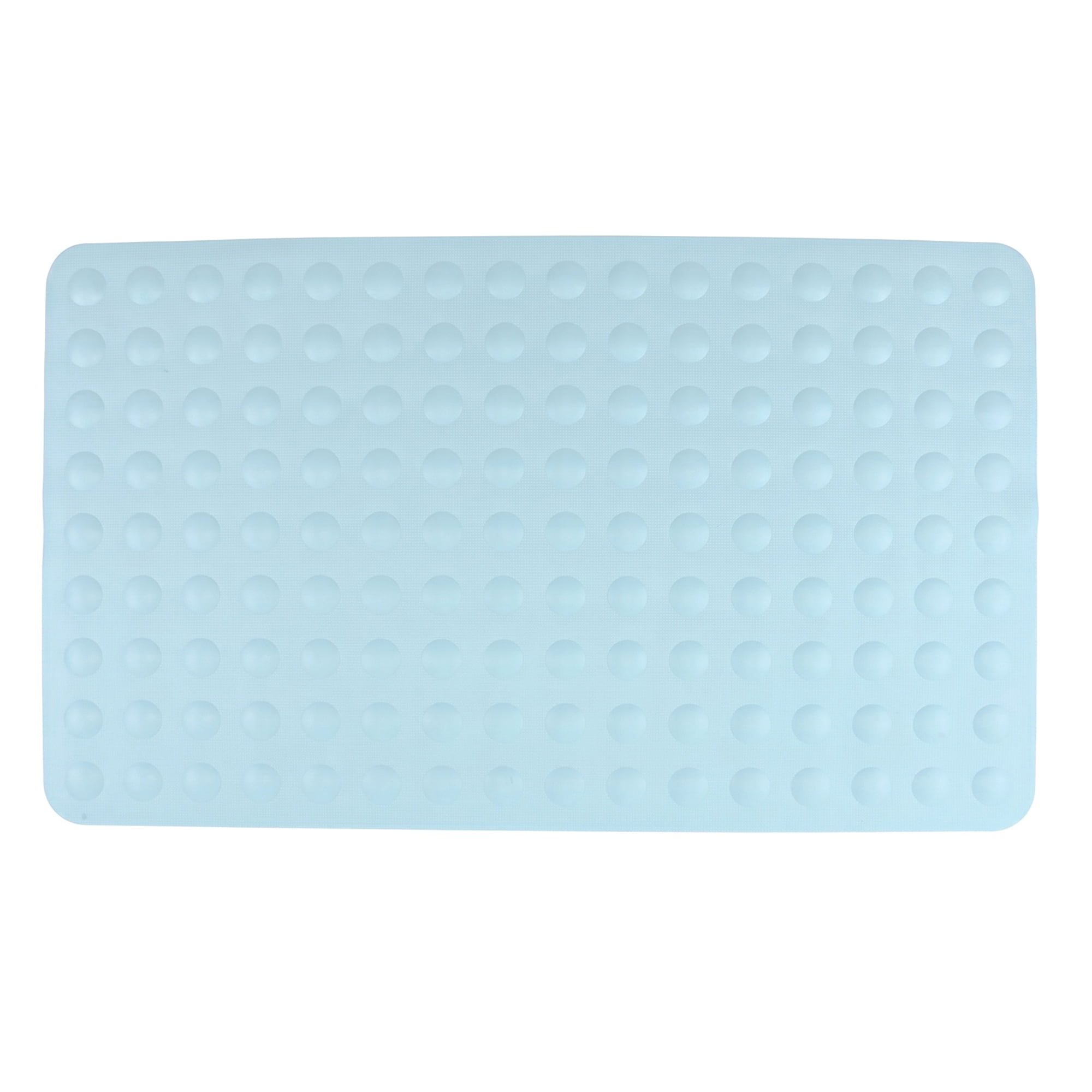 Unique Bargains Non-Slip TPE Washable Bathtub Mat with Strong Suctions Blue 28" x 16"