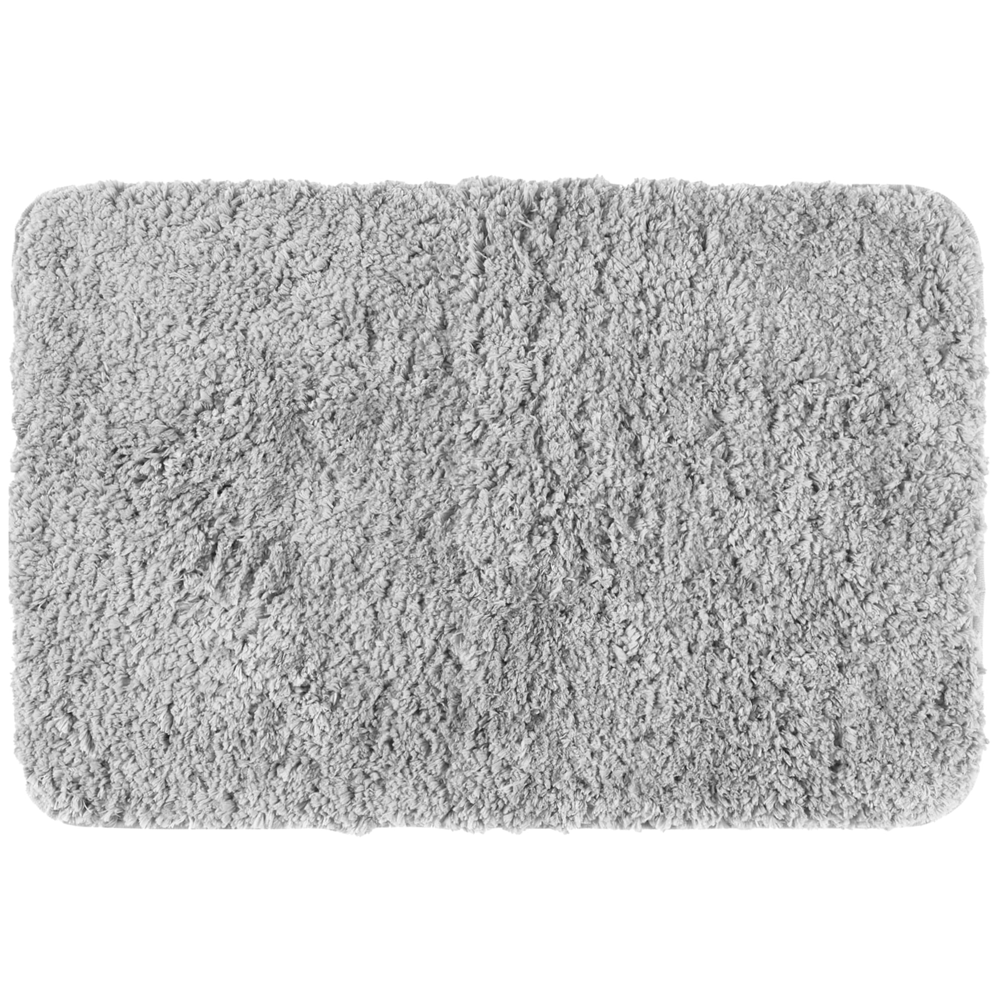 Unique Bargains Non-Slip Thick Microfiber Soft Plush Bathroom Mat Quick Dry Bath Rug Grey 16"x24"
