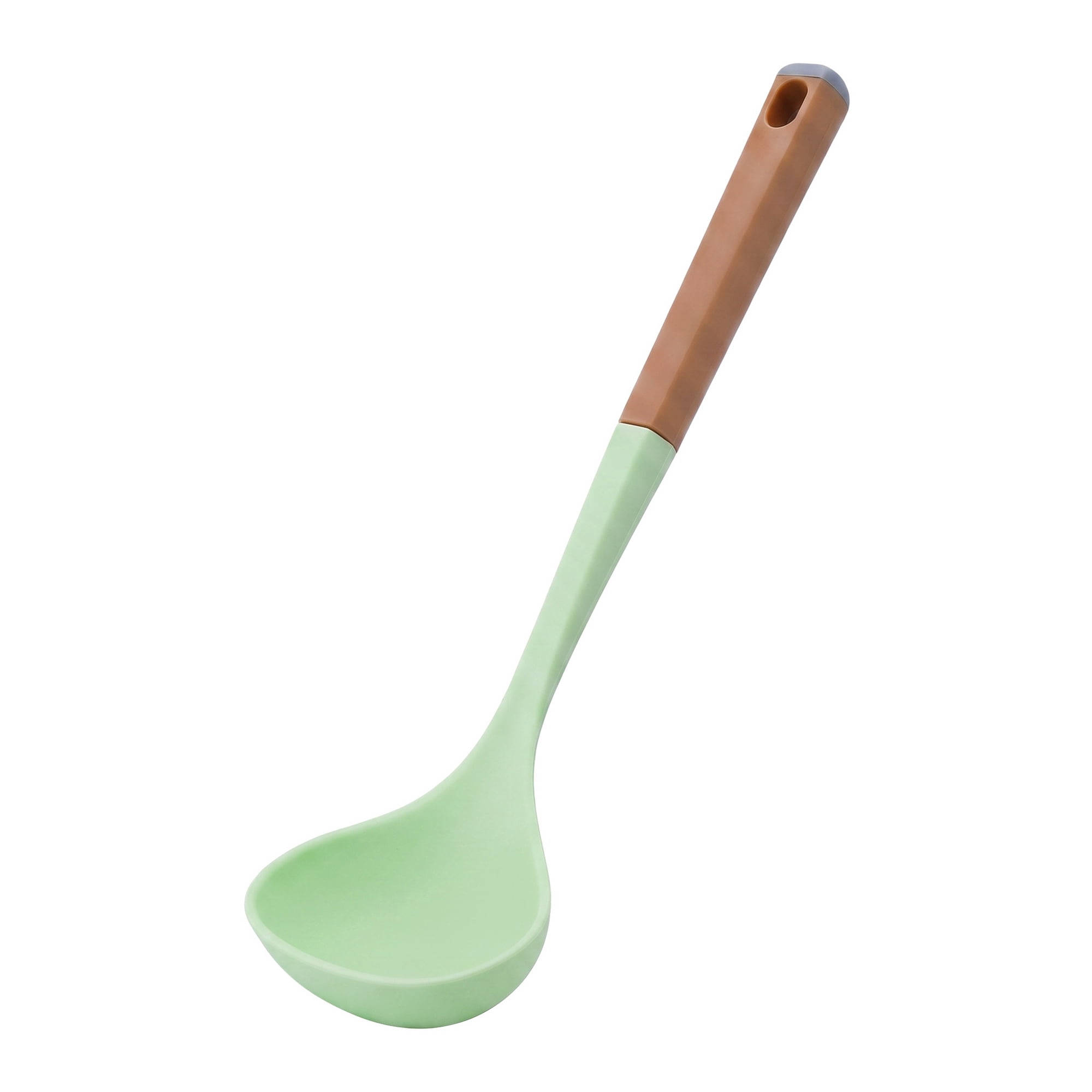Unique Bargains Non Stick Heat Resistant Kitchen Tool Silicone Spoon Green 12.2" x 3.1"