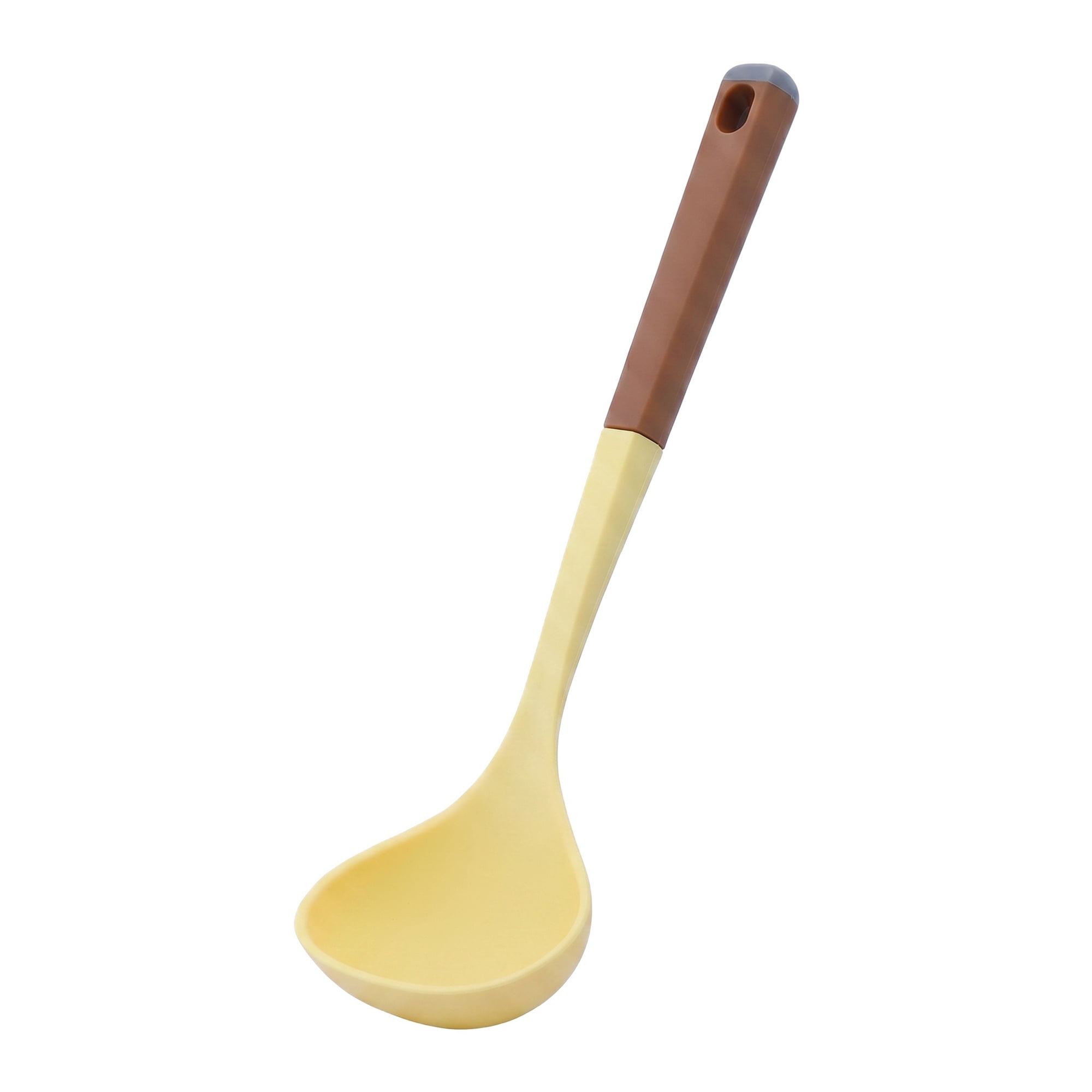 Unique Bargains Non Stick Heat Resistant Kitchen Tool Silicone Spoon Yellow 12.2" x 3.1"