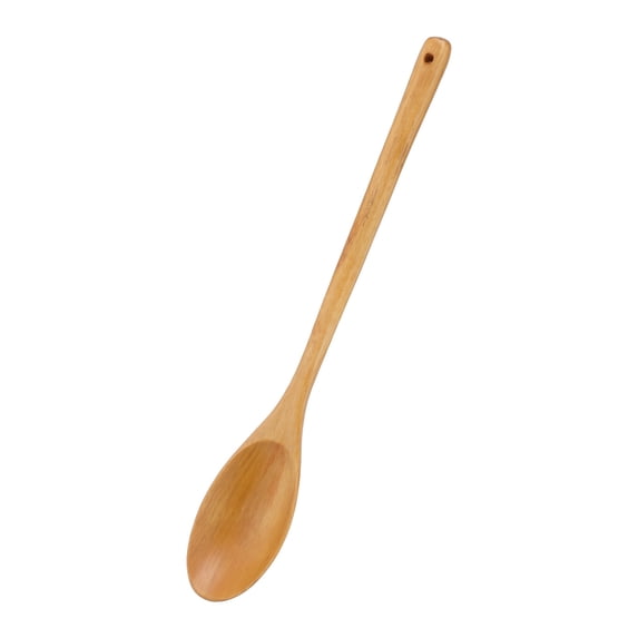 Unique Bargains Non Stick Pans Heat Resistant Handle Wood Spoon Brown A 11.2" x 1.6"