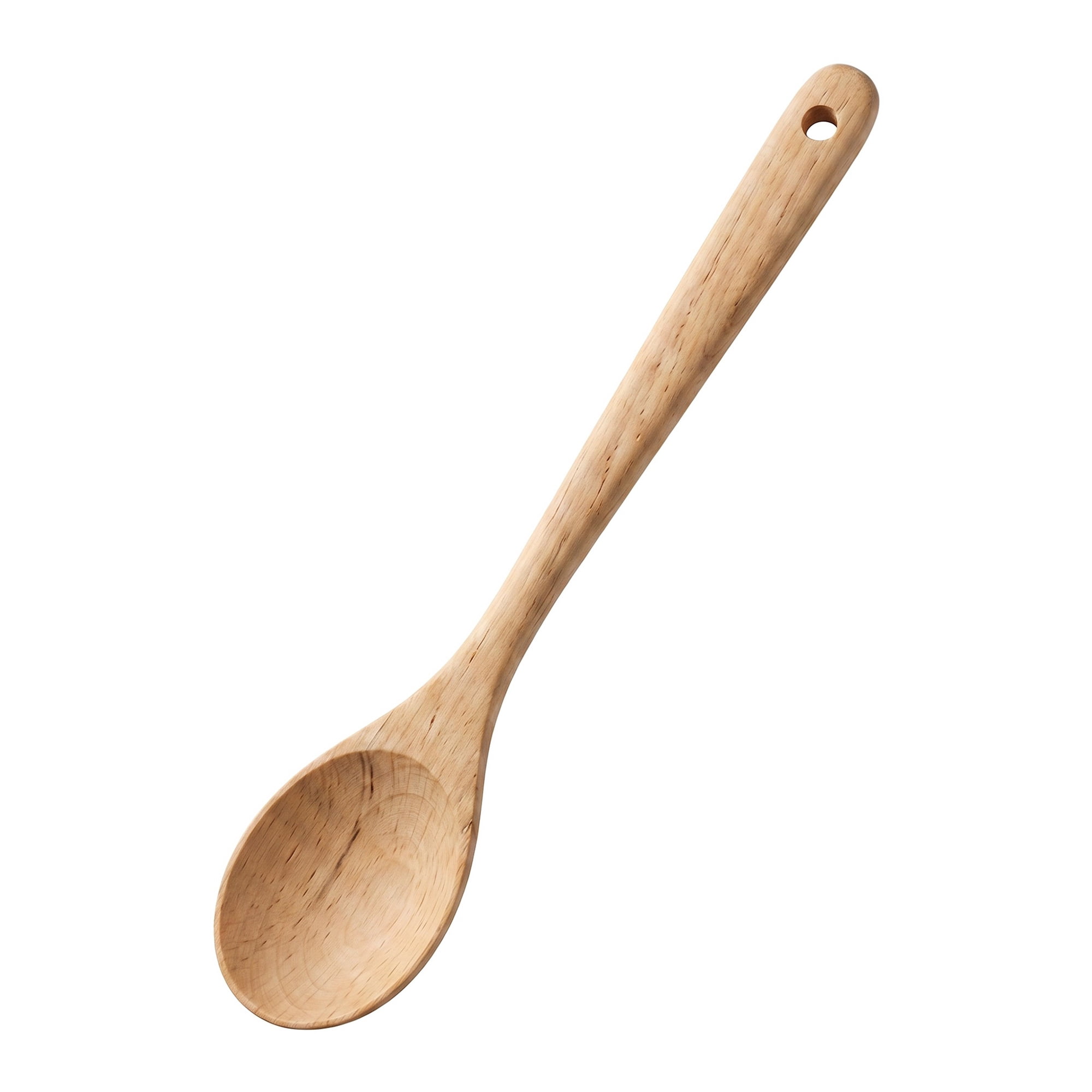 Unique Bargains Non Stick Pans Heat Resistant Handle Wood Spoon Brown C 13" x 2"