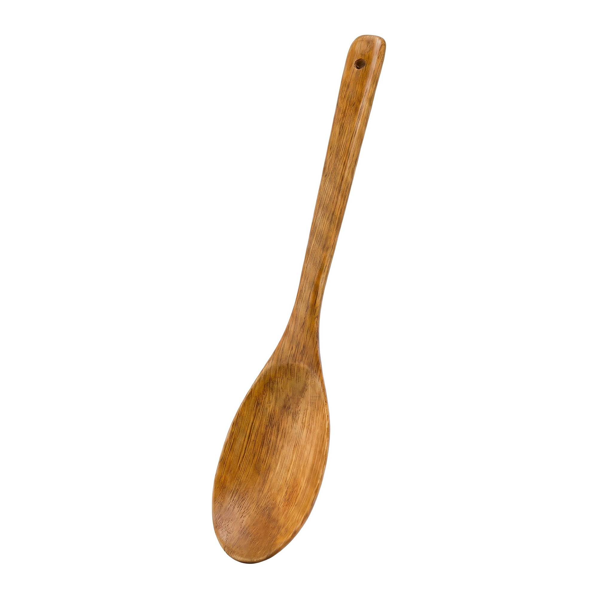 Unique Bargains Non Stick Pans Heat Resistant Handle Wood Spoon Brown D 12" x 2.6"