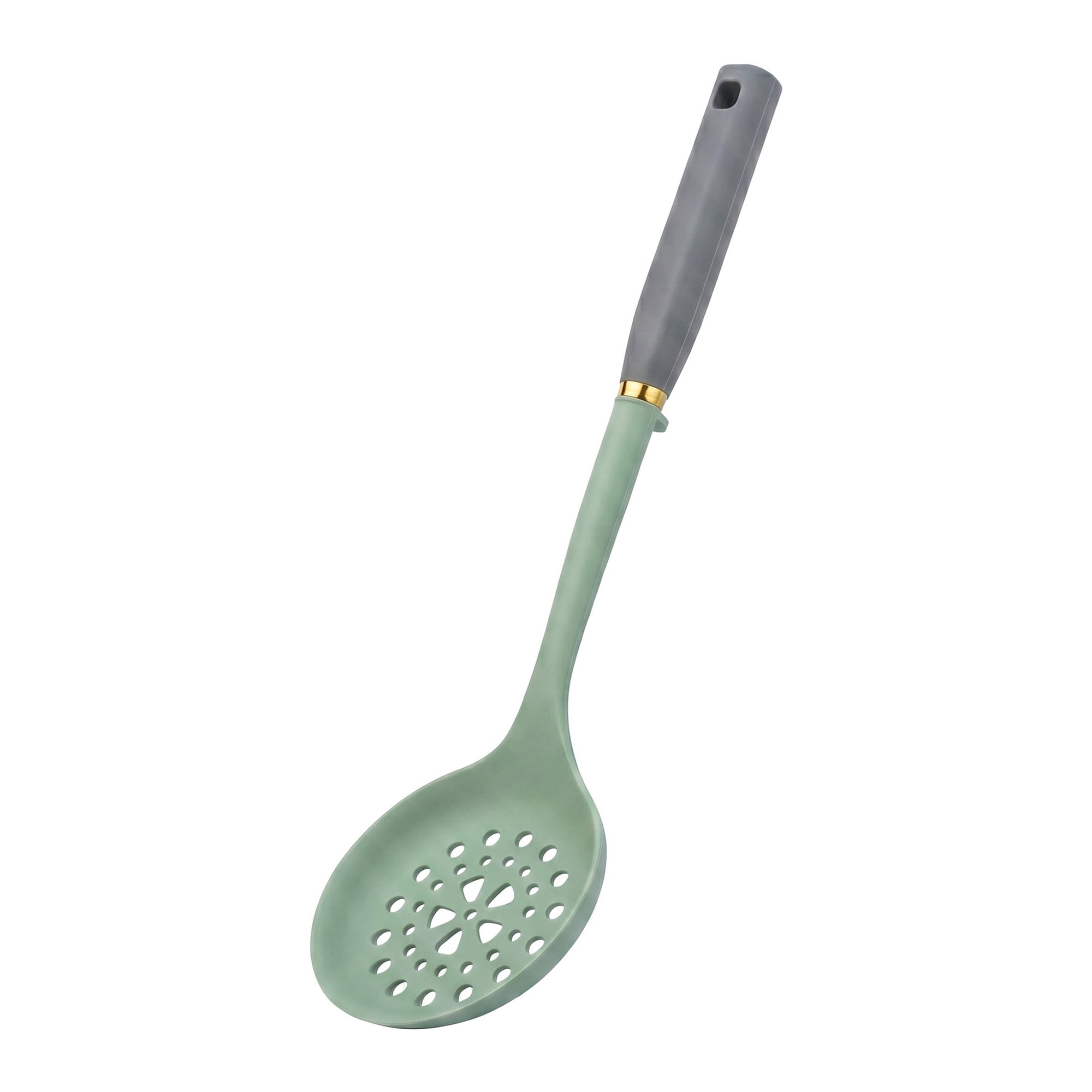 Unique Bargains Non Stick Safe Heat Resistant Ergonomic Utensil Slotted Green 14.2" x 4.1"