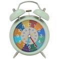 thumbnail image 1 of Unique Bargains Non-Ticking Alarm Clock for Home Decor Green 4.3"L x 2.2"W x 6.3"H, 1 of 6