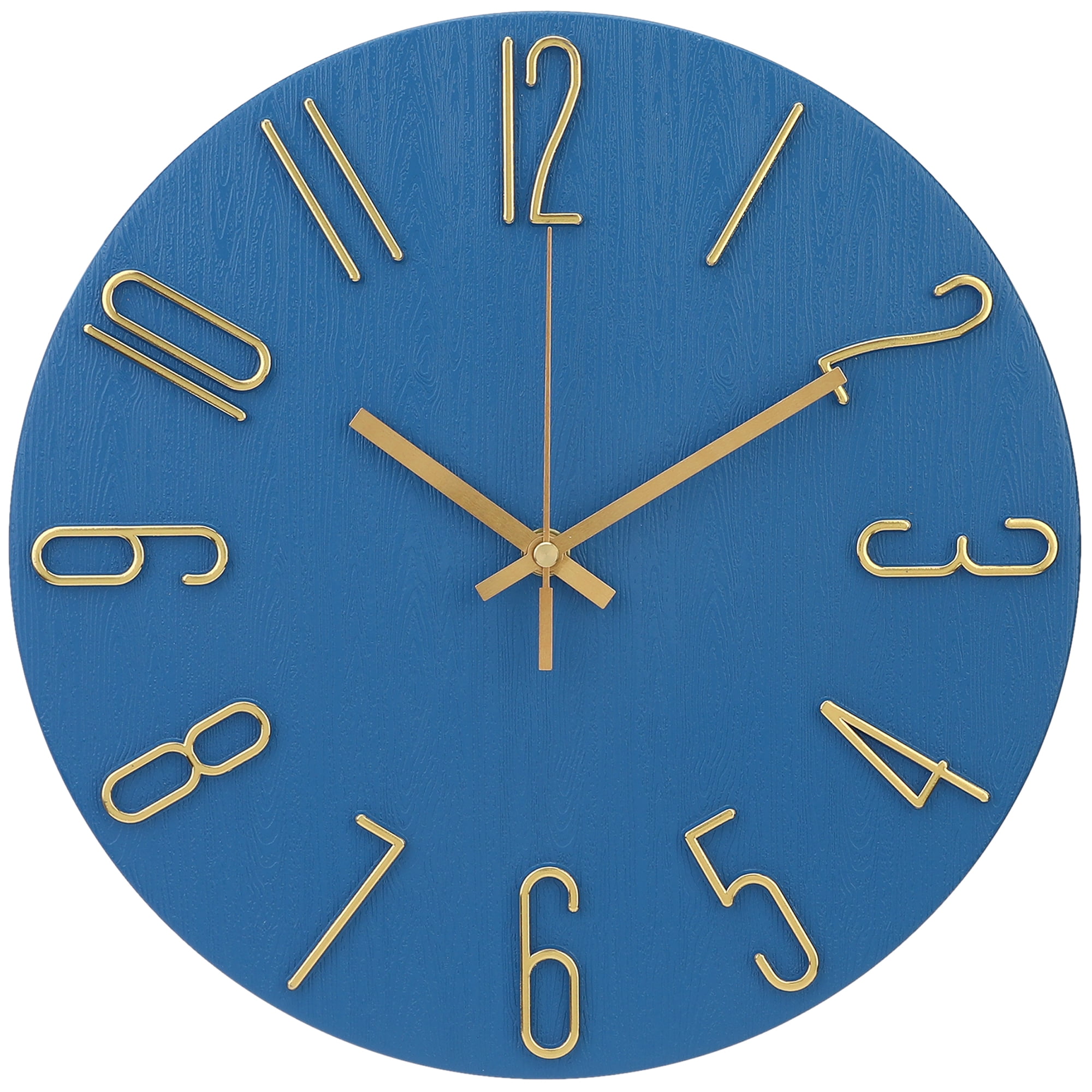 Unique Bargains 2 Pcs Non-Ticking Analog Battery Operated Wall