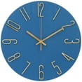 thumbnail image 1 of Unique Bargains 2 Pcs Non-Ticking Analog Battery Operated Wall Clock Dark Blue, 1 of 6