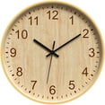 thumbnail image 1 of Unique Bargains Non-Ticking Battery Operated Colorful Analog Wall Clock Khaki, 1 of 6