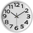 thumbnail image 1 of Unique Bargains Non-Ticking Battery Operated Wall Clock White, 1 of 6