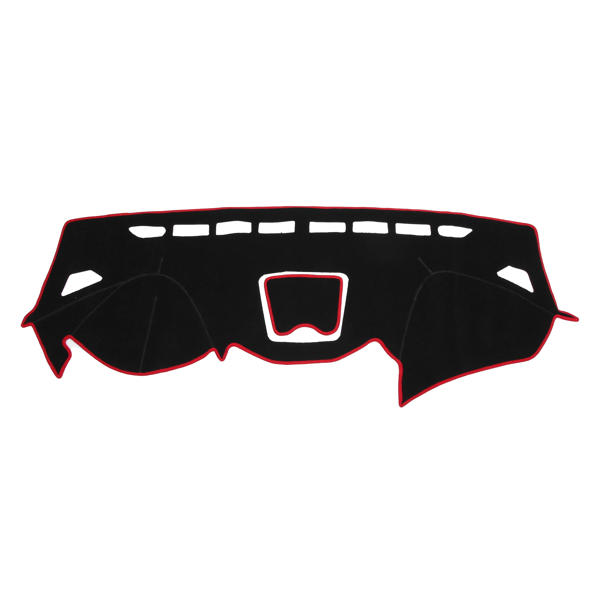 Unique Bargains Non-slip Dashboard Cover for Hyundai Santa Fe 2013-2018 Black Red