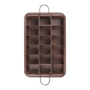 Unique Bargains Non-stick Brownie Cake Pan Champagne Gold 12.2*7.9*1.6in