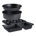 thumbnail image 1 of Unique Bargains Nonstick Bakeware Set Baking Pans Set Black 5 Pcs, 1 of 6