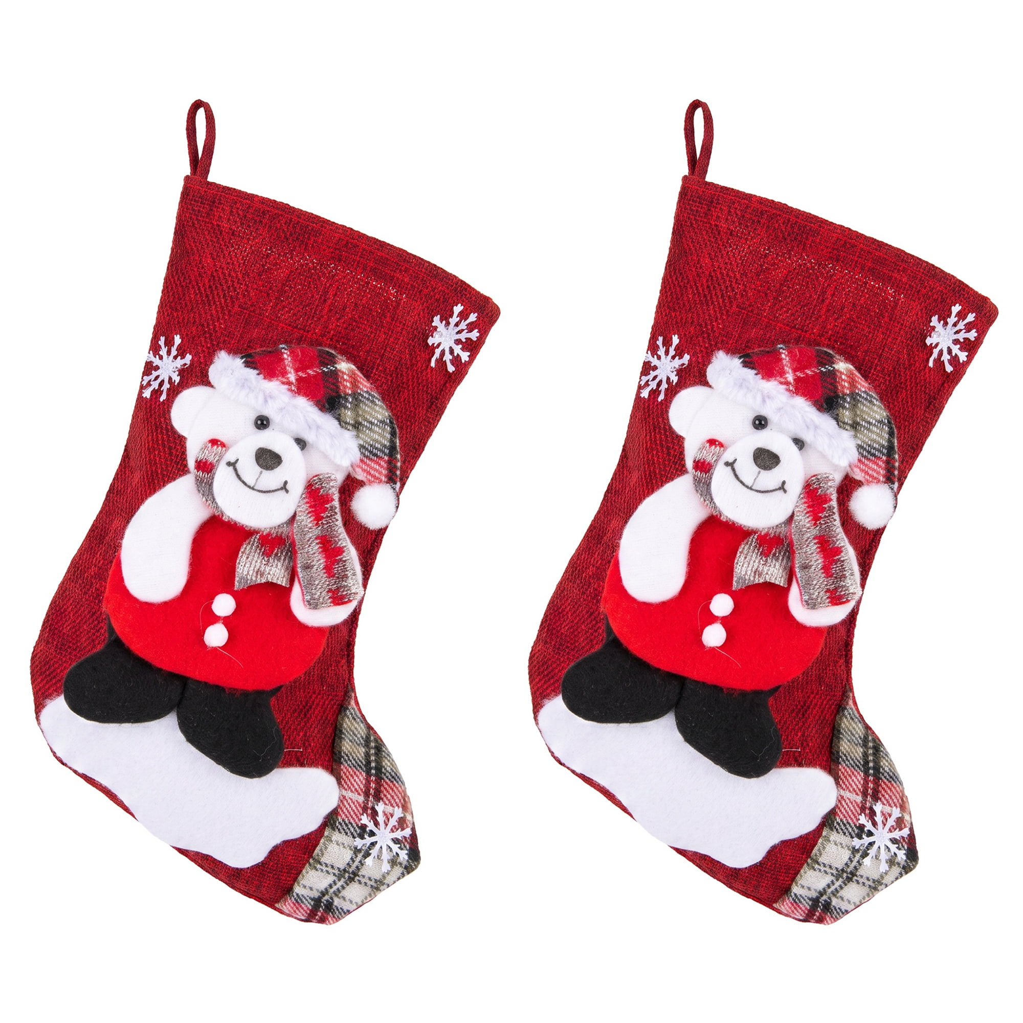 Unique Bargains Novelty Cartoon Christmas Stockings Assorted Garland Accents Bear 8"