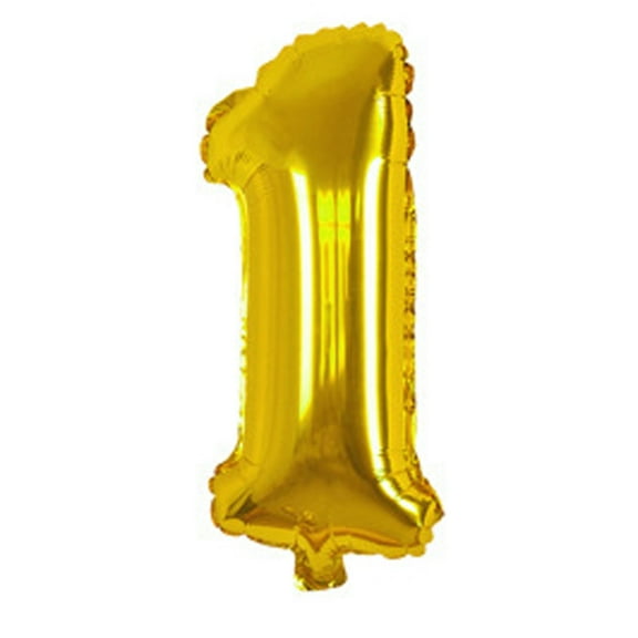 Unique Bargains Number 1 Shape Helium Balloon Birthday Decor 16"