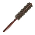 thumbnail image 1 of Unique Bargains Nylon Bristle Round Curling Hair Ruled Comb Wood Handle Brown S 12 Row, 1 of 7