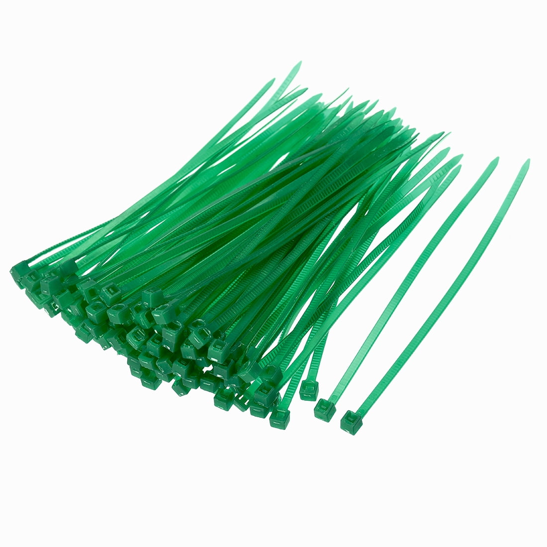 Unique Bargains Nylon Cable Ties Self-Locking Zip Tie Wire Ties for Cables 100x2.5mm Green