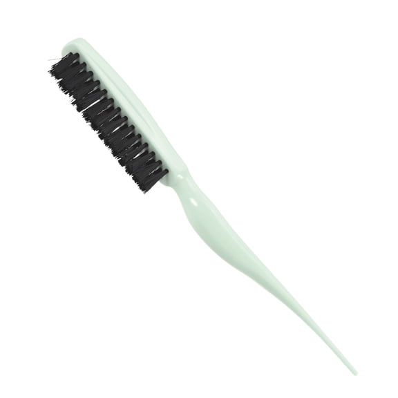 Unique Bargains Nylon Teasing Brush Three Row Salons Teasing Brush for Styling Backcombing Green 8.86" Length