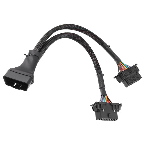 Unique Bargains OBD 2 16-Pin Splitter Y Cable Diagnostic Tool Adapter for GPS Tracker