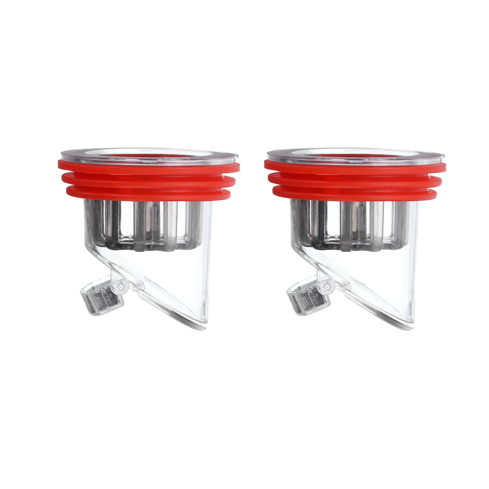 Unique Bargains Odor Proof Backflow One-Way Preventer Floor Drain Red 1.3"-1.8" 2Pcs