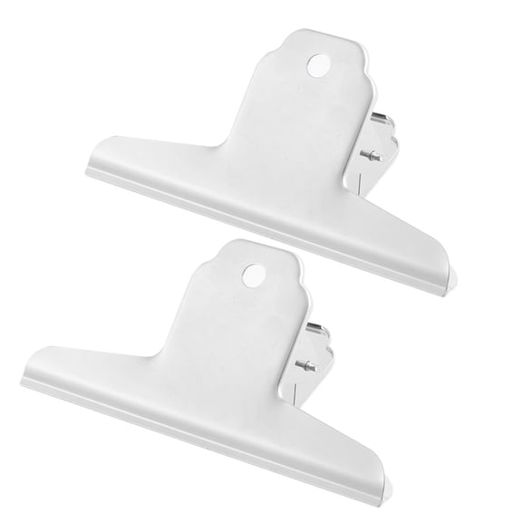 Unique Bargains Office 145mm Wide Stainless Steel File Drawing Board Binder Clips 2pcs