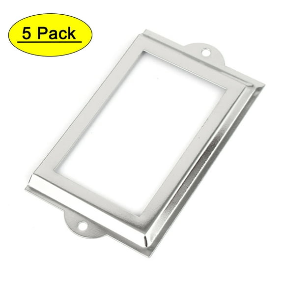 Unique Bargains Office Library 105 x 60mm File Drawer Tag Label Holder Name Card Frame 10Pcs