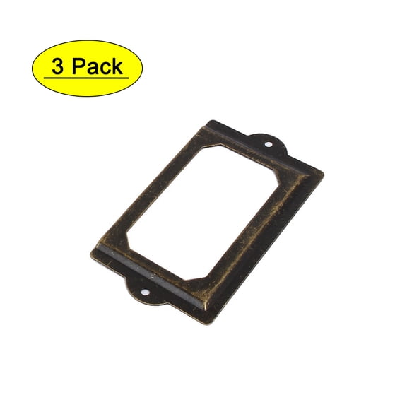 Unique Bargains Office Library File Furniture Box Card Tag Label Holders Frames 125mm x 69mm 3Pcs