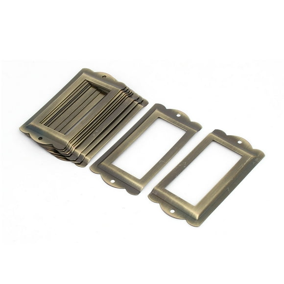 Unique Bargains Office Library File Furniture Card Tag Label Holders Frames 85mm x 42mm 10Pcs