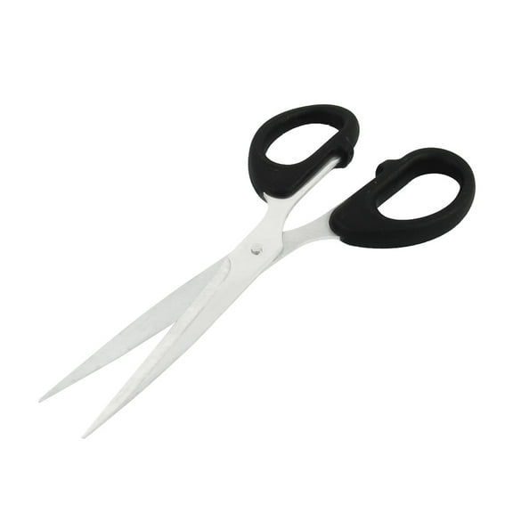 Unique Bargains Office Stationery Black Plastic Handgrip Craft Cutting Long Scissors