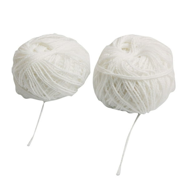 Unique Bargains Office White Binding Sewing Cotton Twine String 34M 111Ft 2 Pcs