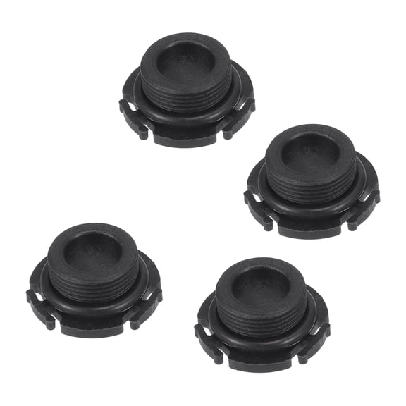 Unique Bargains Oil Drain Plug Pan Thread Repair No.11137605018 for BMW 228i 2.0L L4 - Gas 2014-2018 Plastic Black 4 Pcs