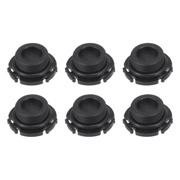 Unique Bargains Oil Drain Plug Pan Thread Repair No.11137605018 for BMW 228i 2.0L L4 - Gas 2014-2018 Plastic Black 6 Pcs