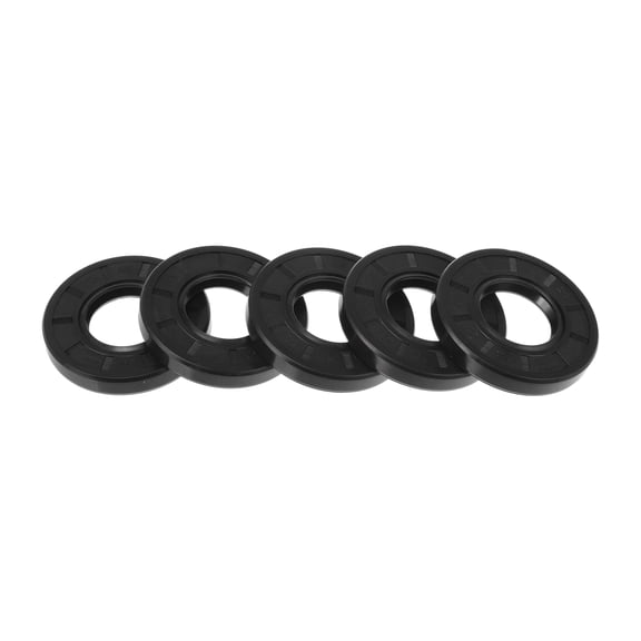 Unique Bargains Oil Seal TC Seal Ring Rotary Shaft Seal 25x52x8mm High Pressure Nitrile Rubber Black 5 Pcs