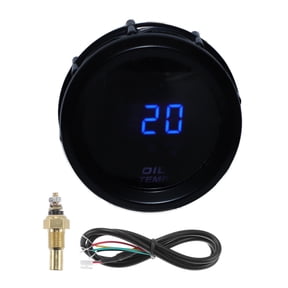 Unique Bargains Oil Temp Temperature Gauge Meter Kit Chrome Plating Engine Temp Gauge 2" 52mm Colorful 40Degrees Celsius-140Degrees Celsius