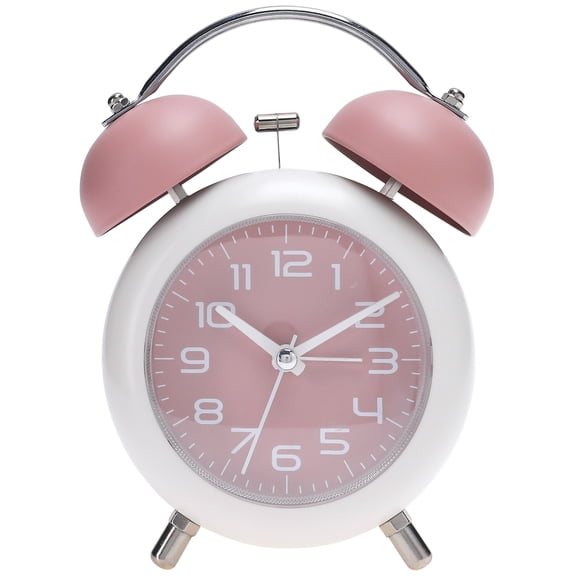 Unique Bargains Old Fashioned Circle Loud Alarm Clock Pink