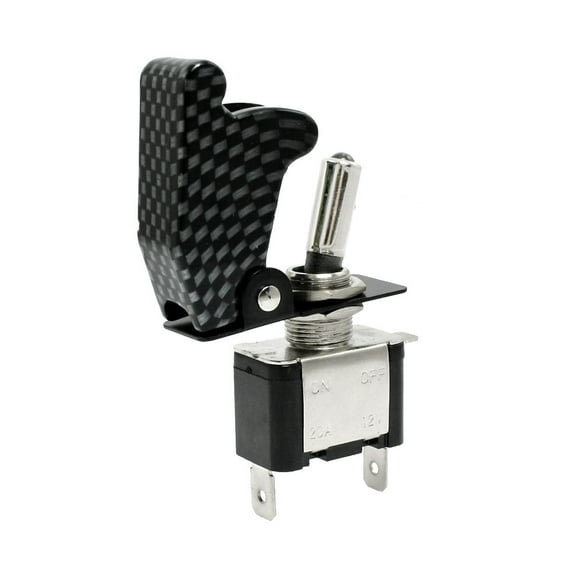 Unique Bargains On/Off 2 Postions Red  Light SPST Toggle Switch 12V 20A for Car Auto