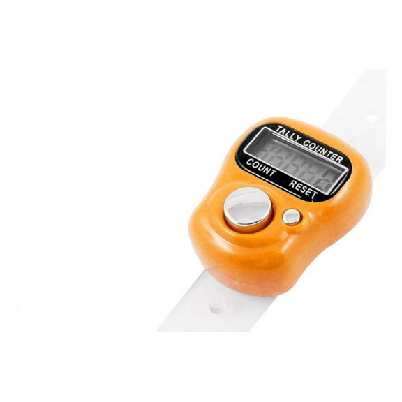 Unique Bargains Orange Shell 5 Digit LCD Electronic Finger Counter Hand Tally
