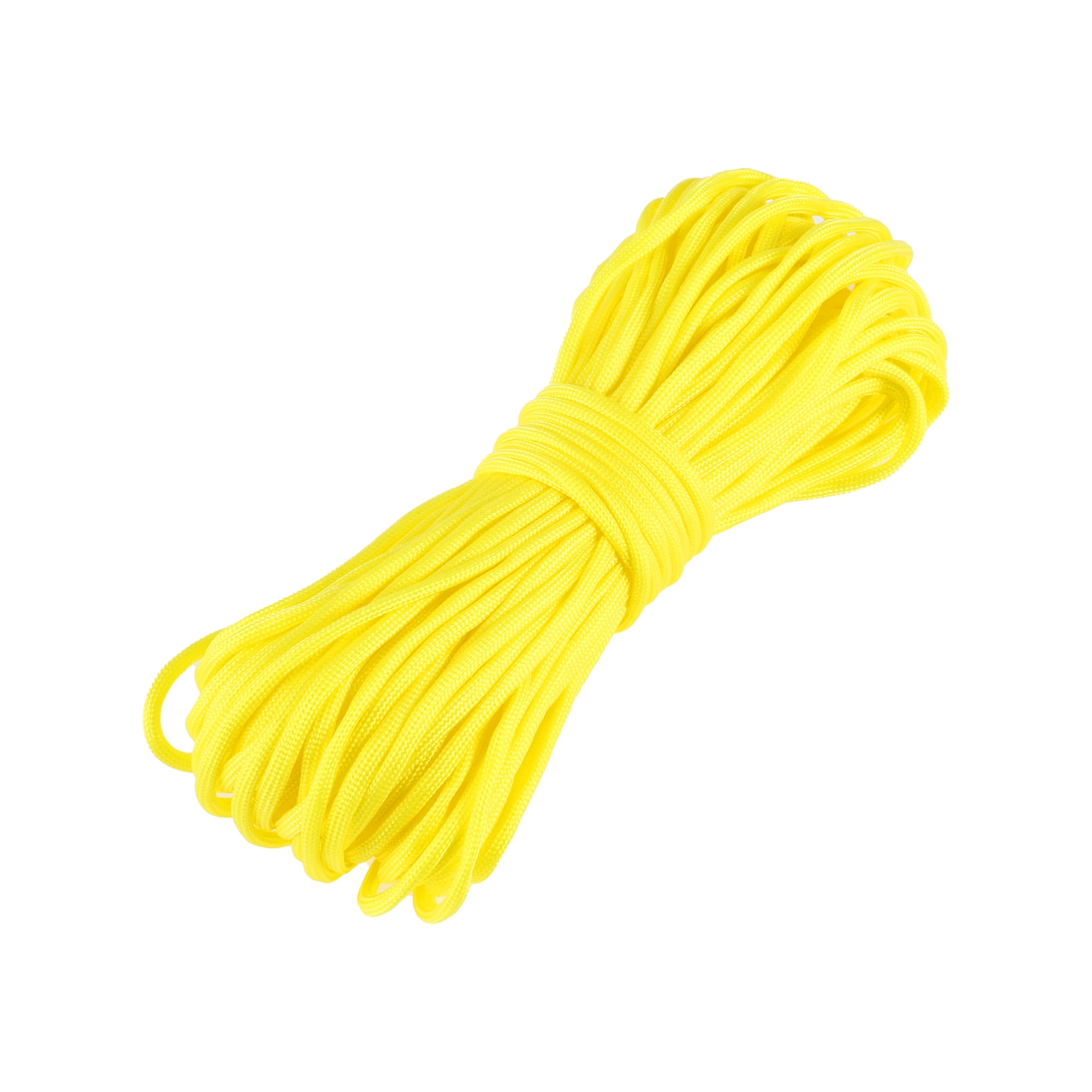 Unique Bargains Outdoor Camping Guylines Tent Rope 7 Core 4mm Paracord Yellow
