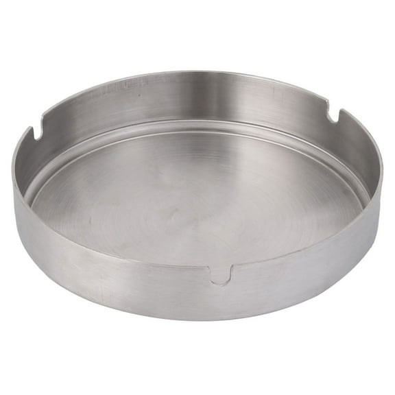 Unique Bargains Outdoor Portable Metal Cylinder Designed Ashtray for Car with 3 Grooves Silver Tone 4.7" x 1.2"