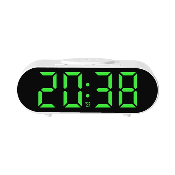 Unique Bargains Oval Alarm Clock Decorate for Bedroom Green