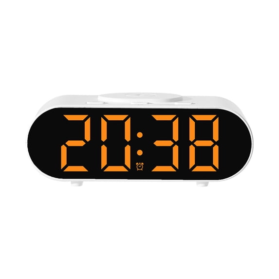 Unique Bargains Oval Alarm Clock Decorate for Bedroom Orange