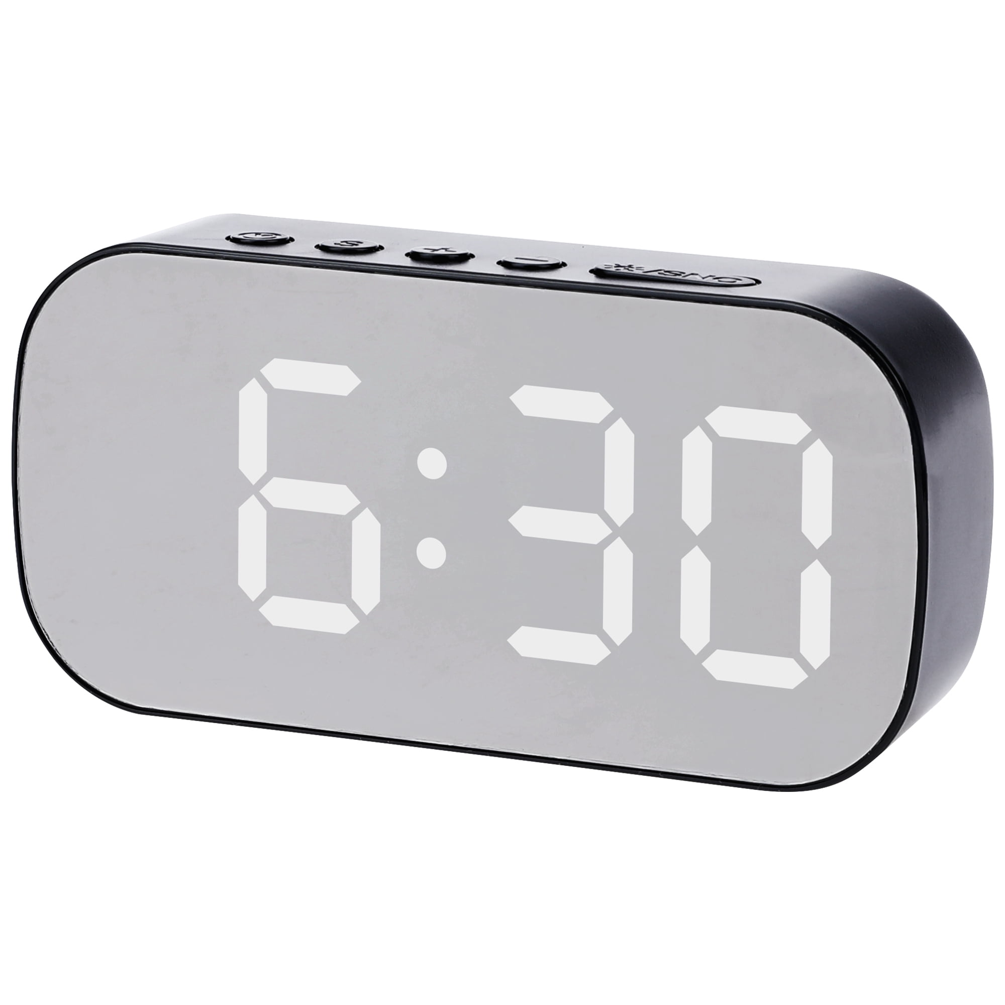 Unique Bargains Small Mirror Loud Alarm Clock with Large Numbers 5.1" x 1.4" x 2.6"
